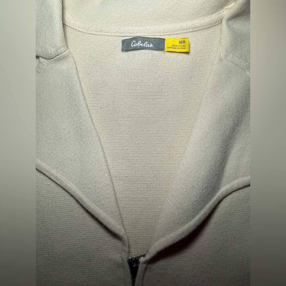 Cabela's Cream Zip-Up Sweater